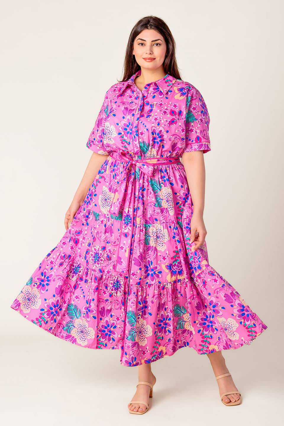 Softly Spoken Collection Woven Midi Dress