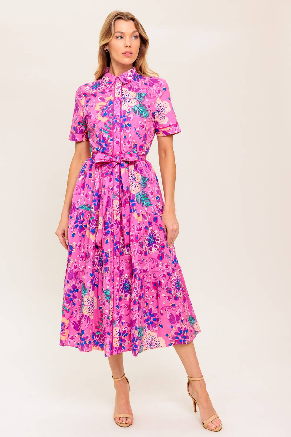 Softly Spoken Collection Woven Midi Dress