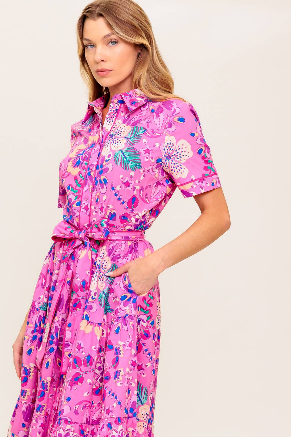 Softly Spoken Collection Woven Midi Dress