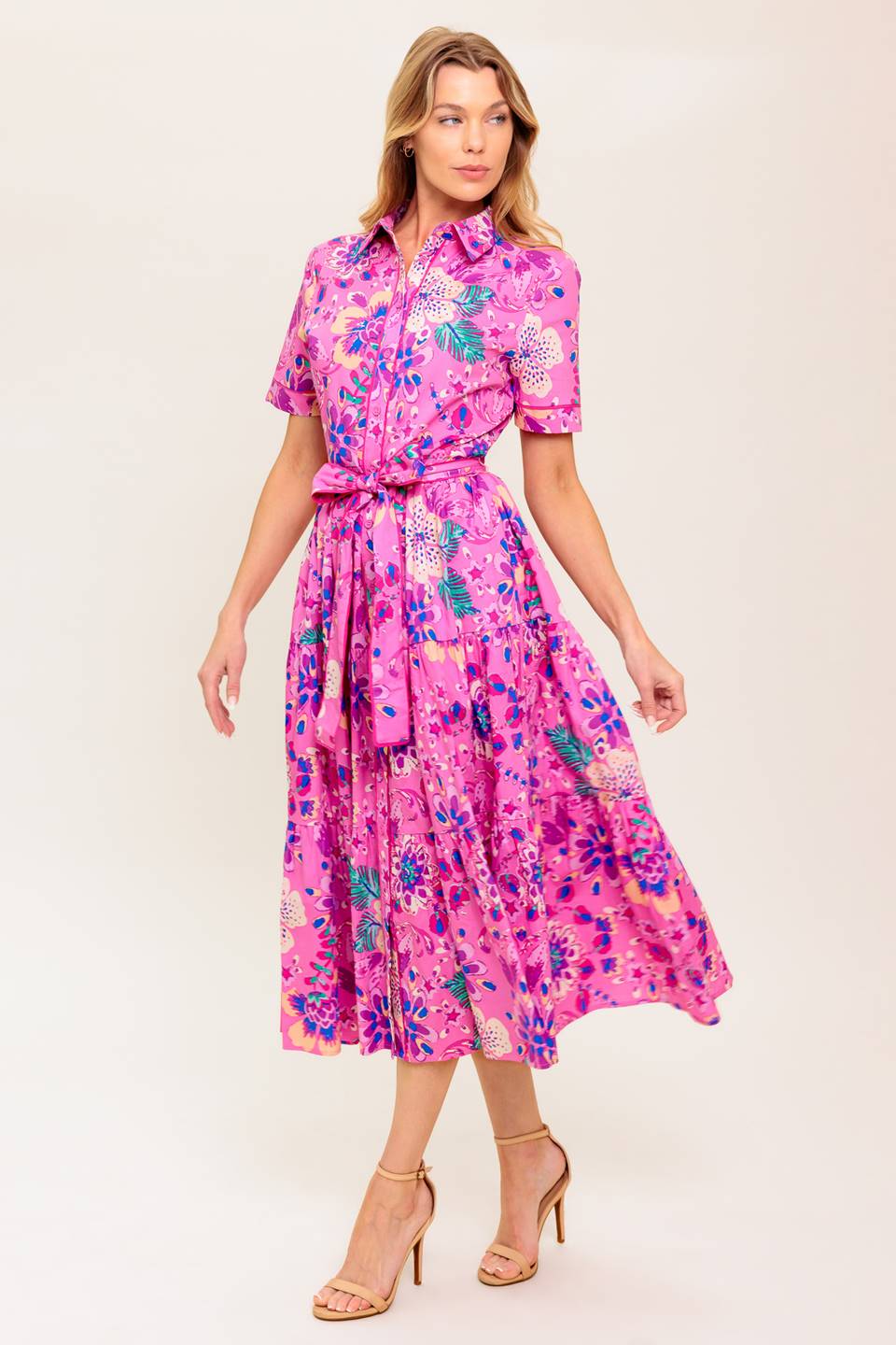 Softly Spoken Collection Woven Midi Dress