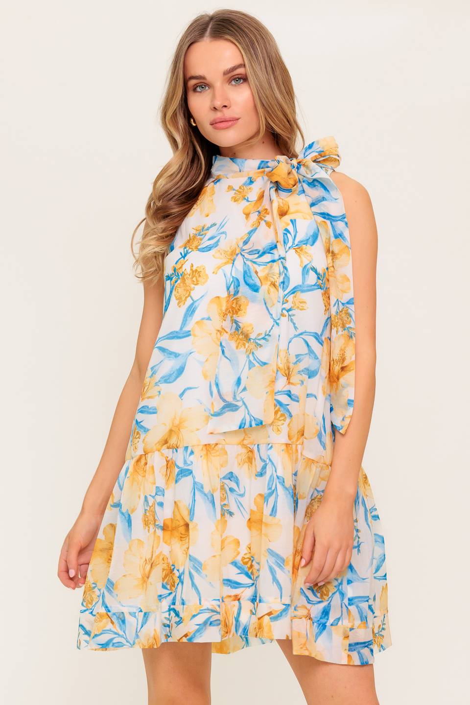 Summer Spell Ivory Woven Mini Dress