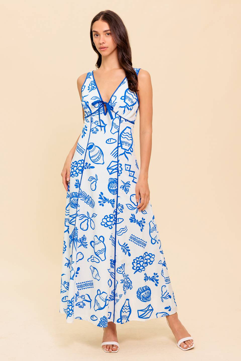 Italian Summer Woven Ankle Dress