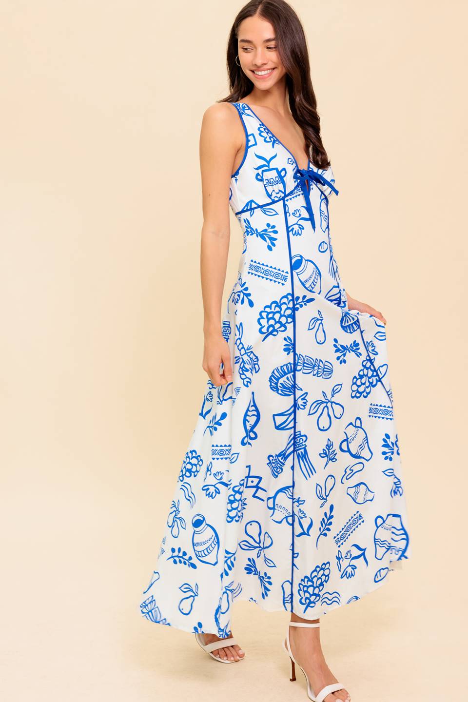 Italian Summer Woven Ankle Dress