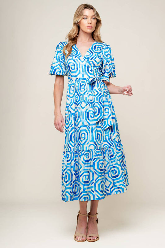 Seasonally Lovely Woven Midi Dress