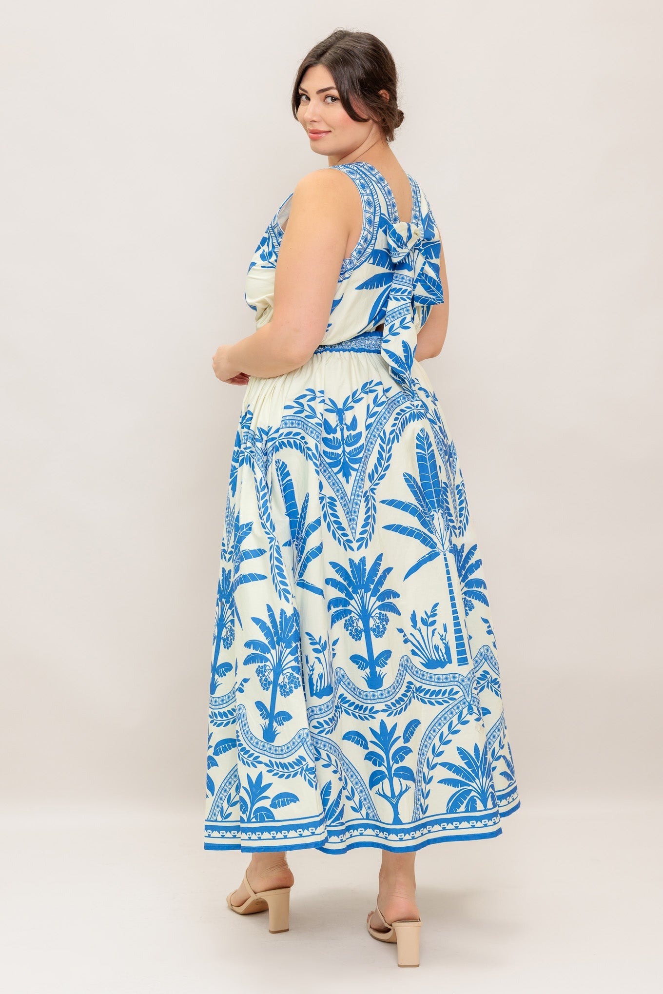 Ocean Petals Midi Dress