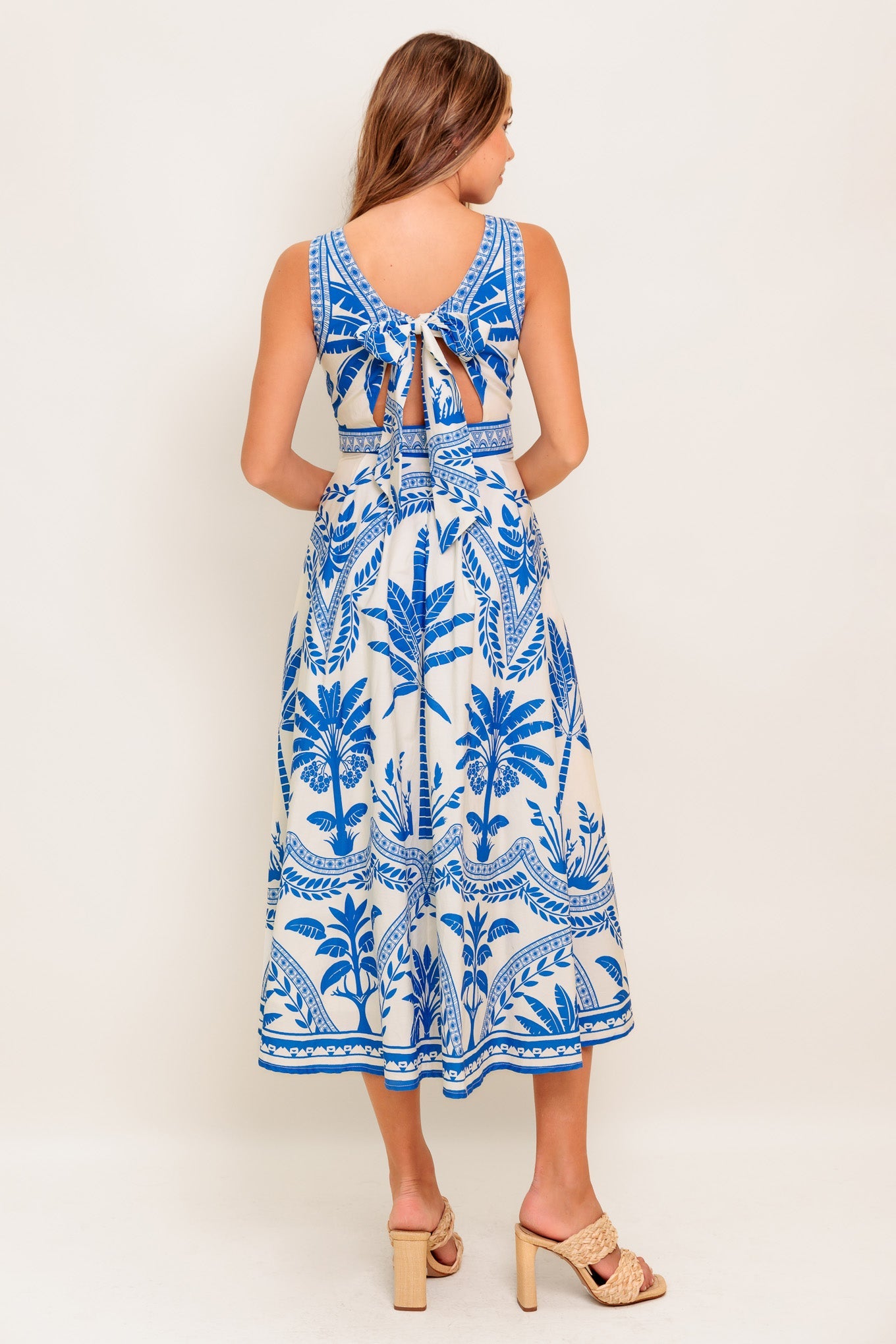 Ocean Petals Midi Dress
