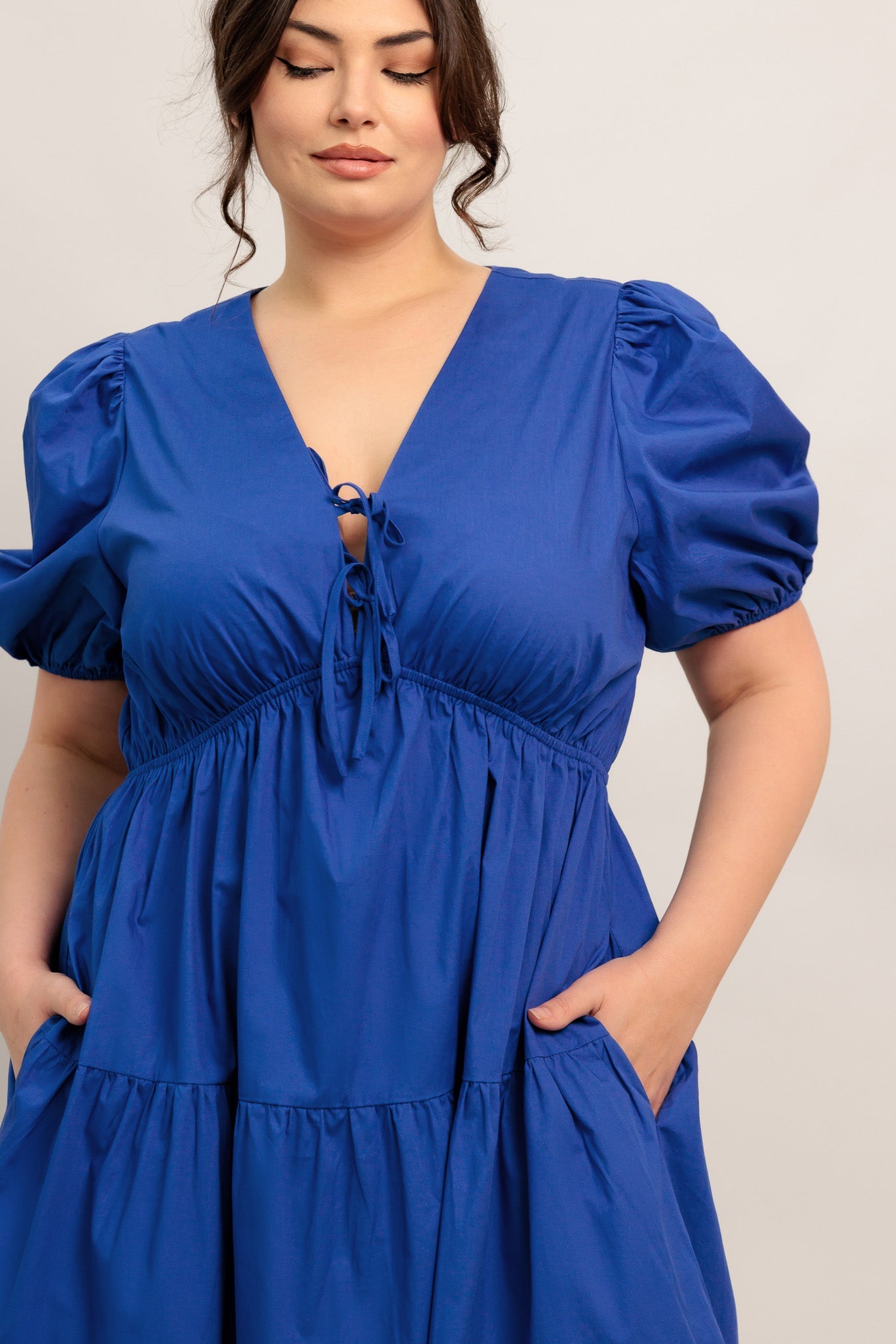 Summer Glow Royal Blue Woven Maxi Dress