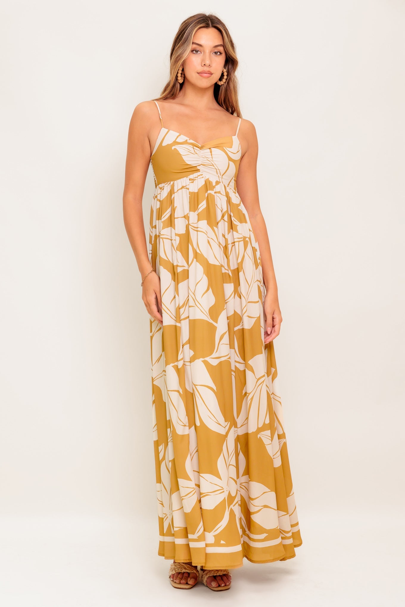 Heart of Hydrangea Woven Maxi Dress