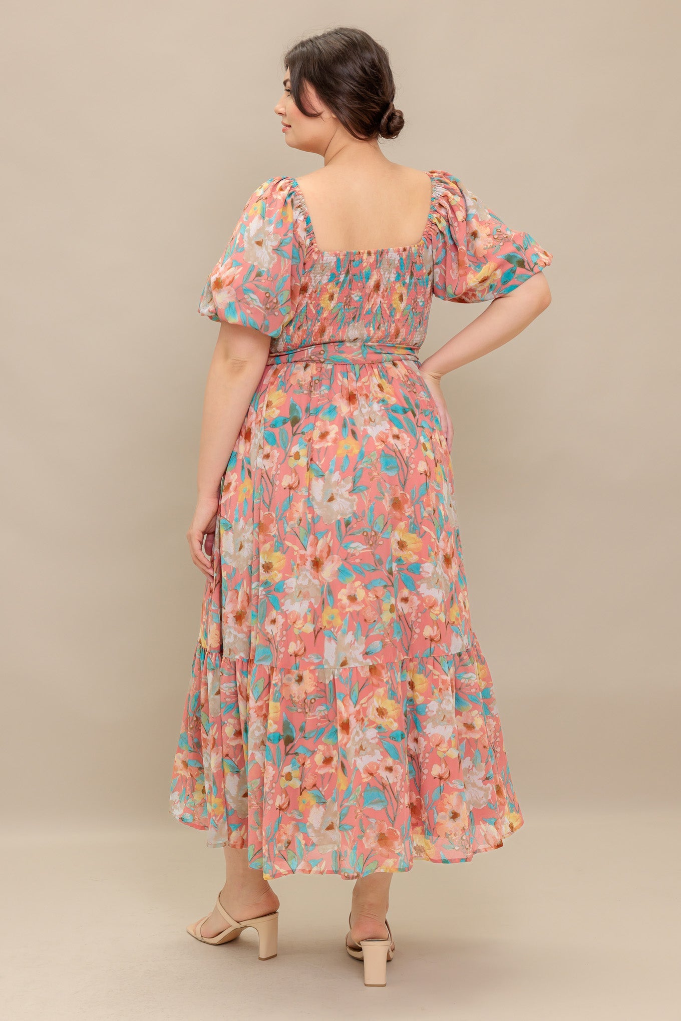 Morning Bloom Dreams Woven Midi Dress