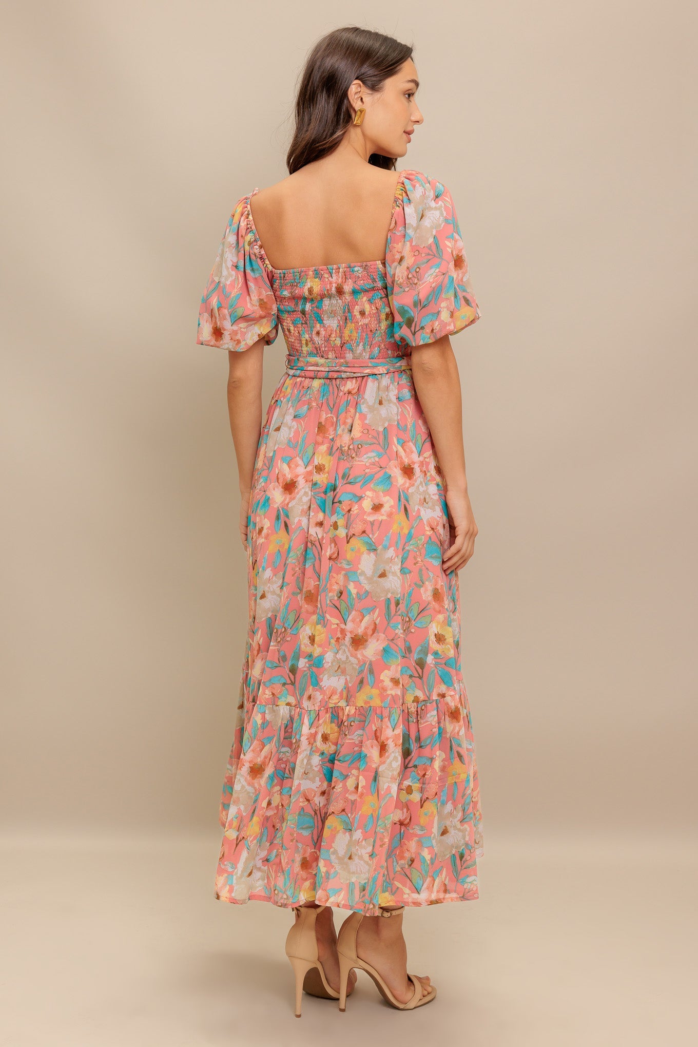 Morning Bloom Dreams Woven Midi Dress