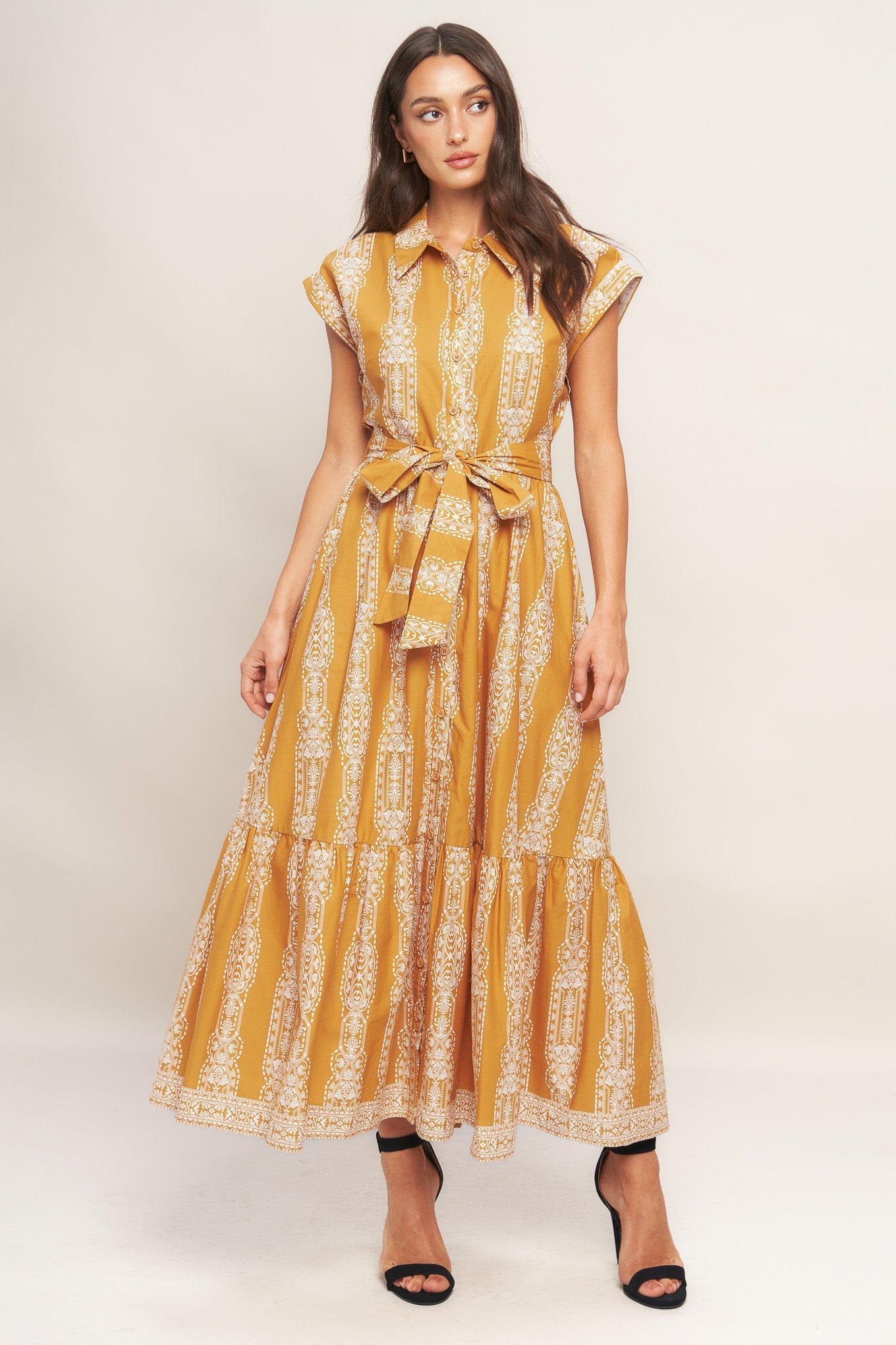 Canyon Whisper Spirit Woven Midi Dress