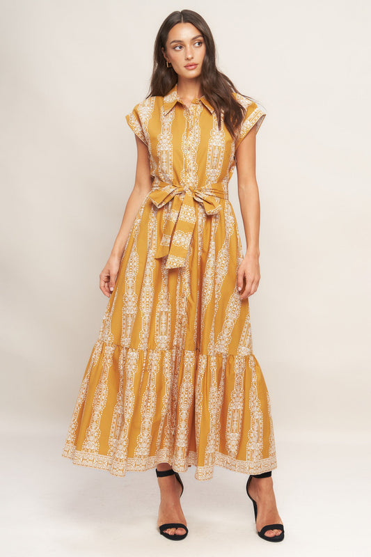 Canyon Whisper Spirit Woven Midi Dress