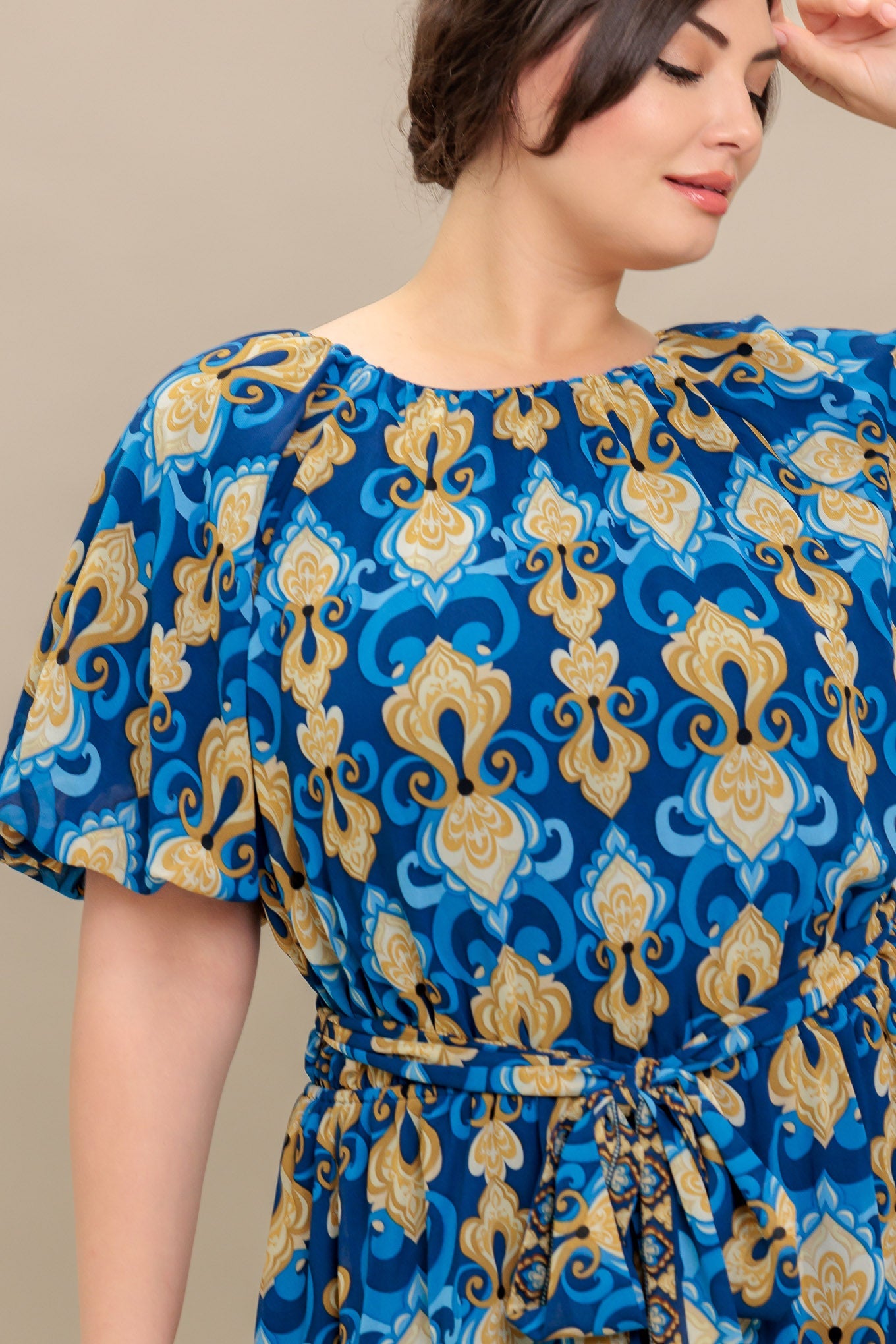 Baroque Breeze Woven Mini Dress