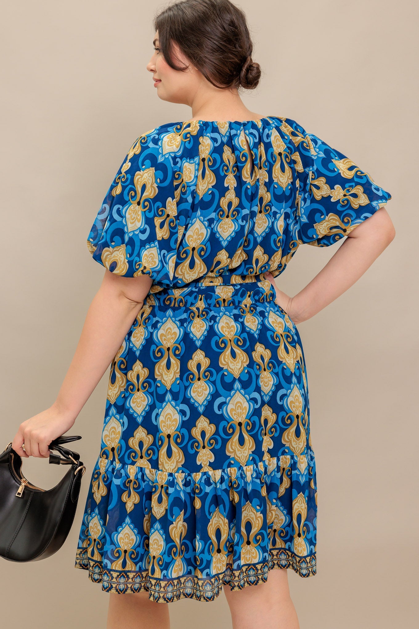 Baroque Breeze Woven Mini Dress