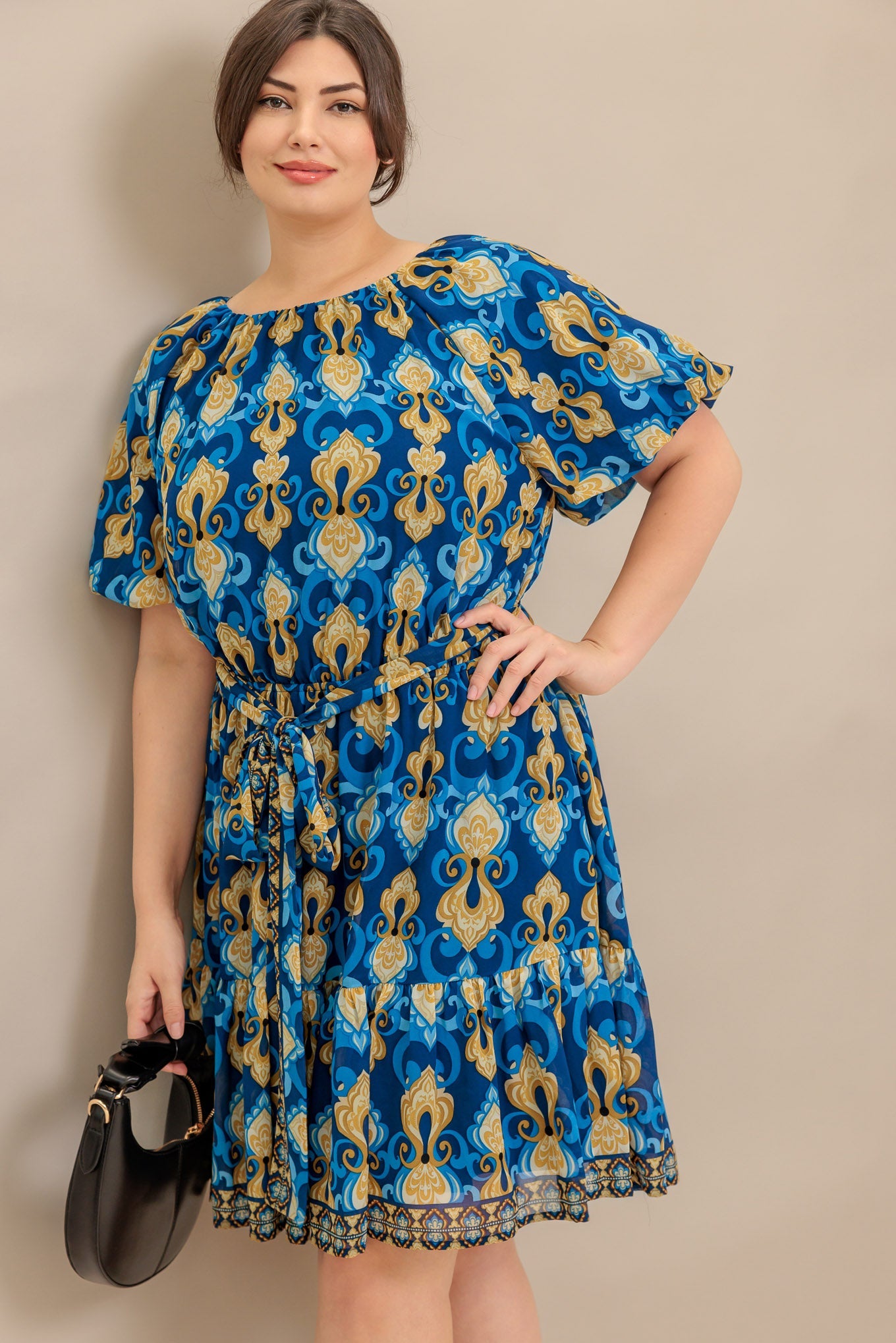 Baroque Breeze Woven Mini Dress