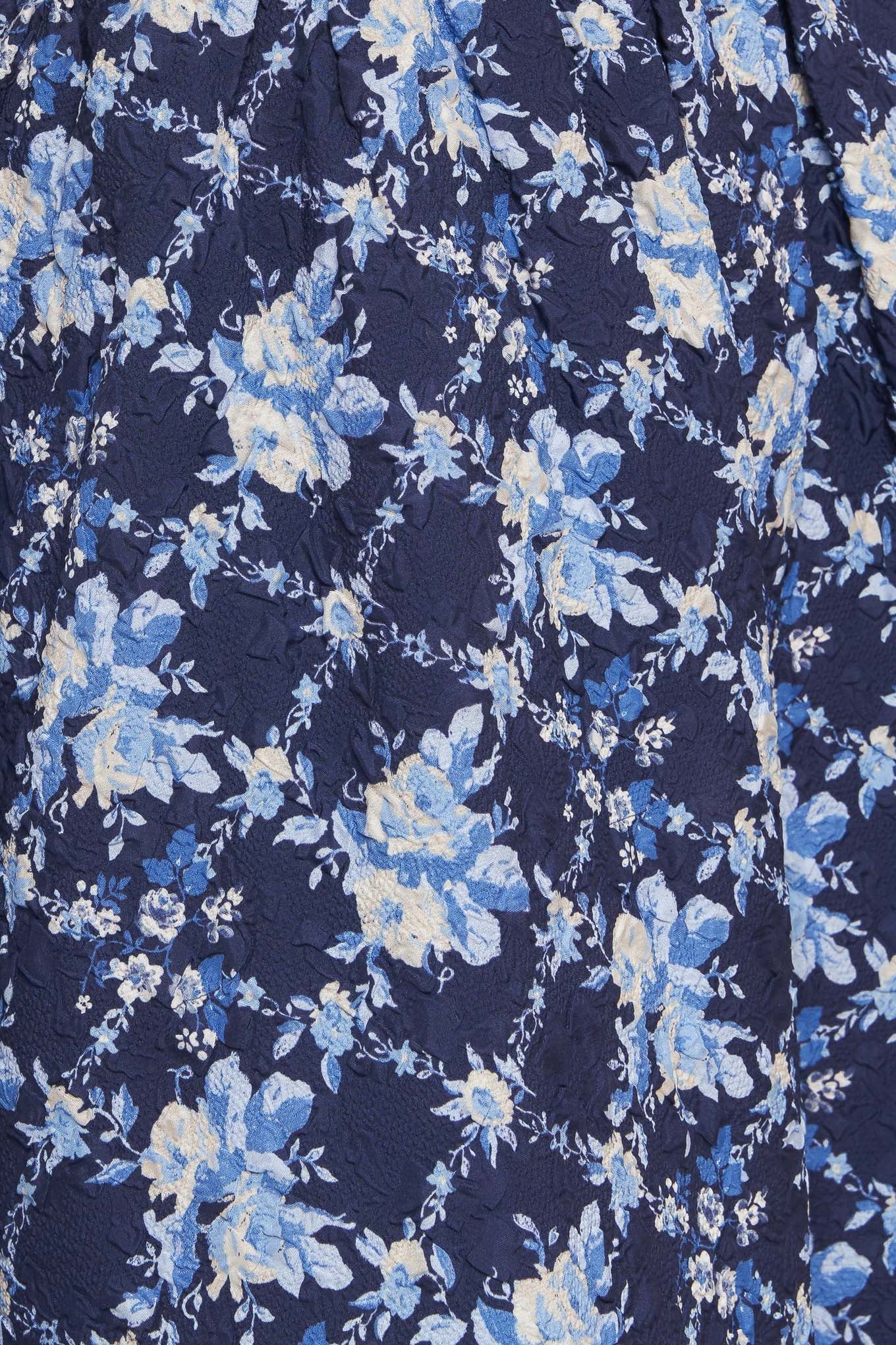 Blue Renaissance Woven Midi Dress