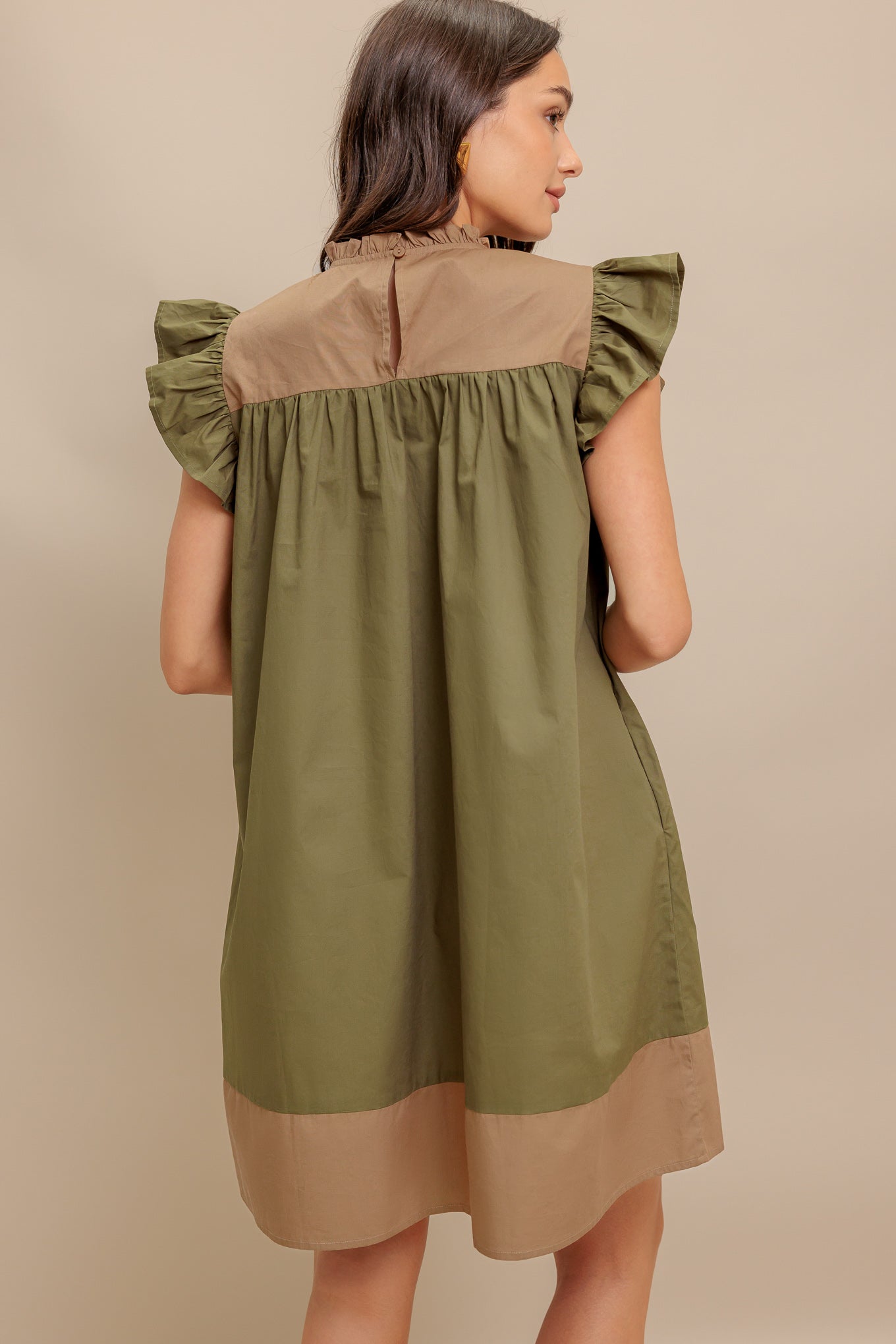 Forest Whisper Woven Mini Dress