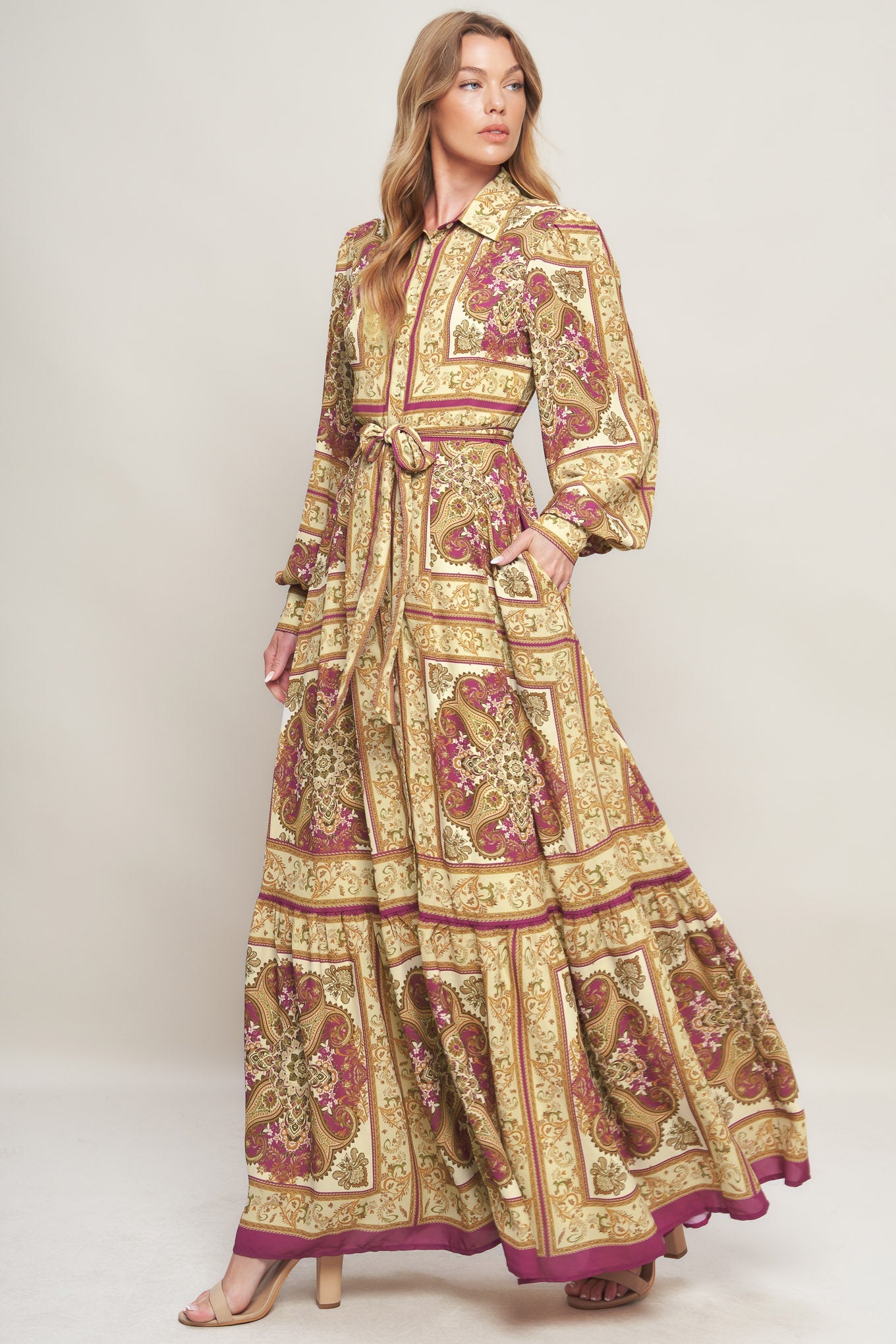Royal Boho Energy Woven Maxi Dress