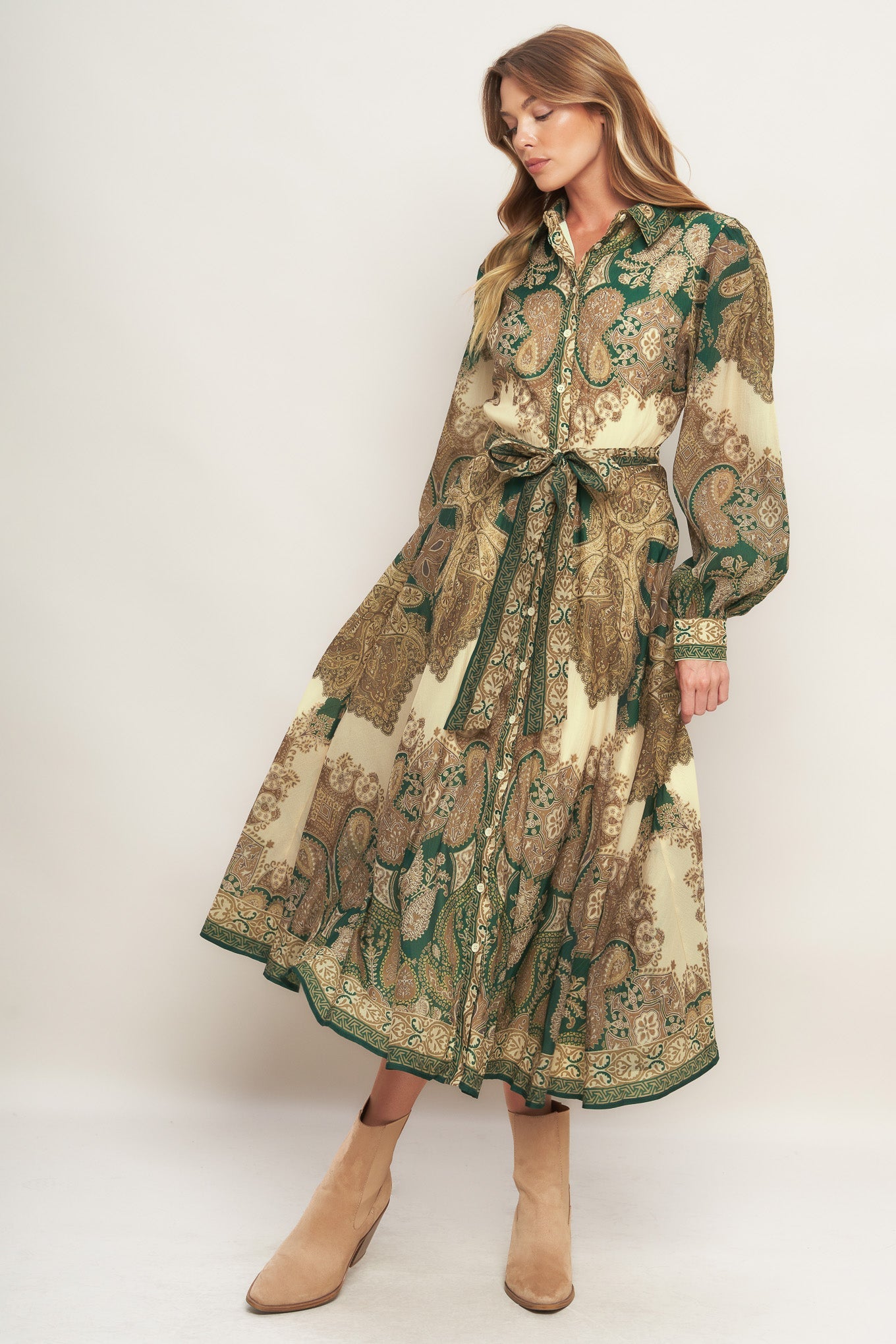Serene Moment Spirit Woven Midi Dress