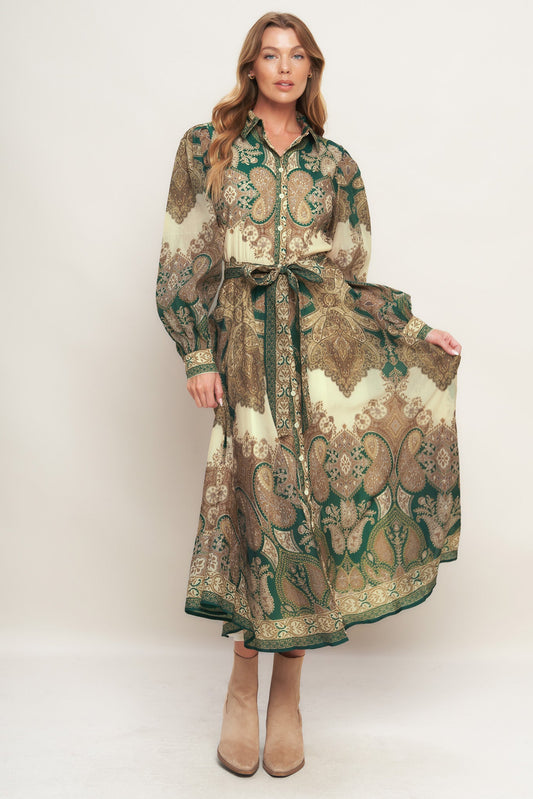 Serene Moment Spirit Woven Midi Dress