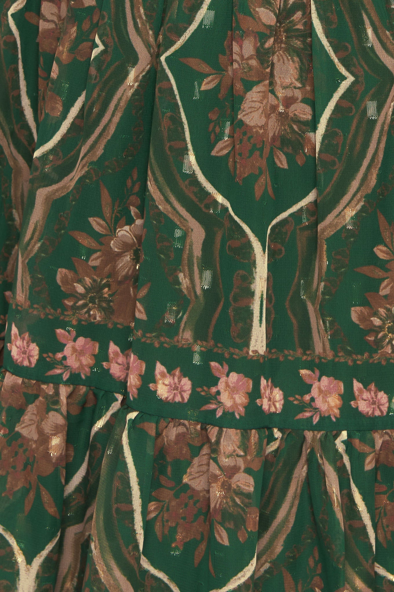 Garden Labyrinth Woven Midi Dress