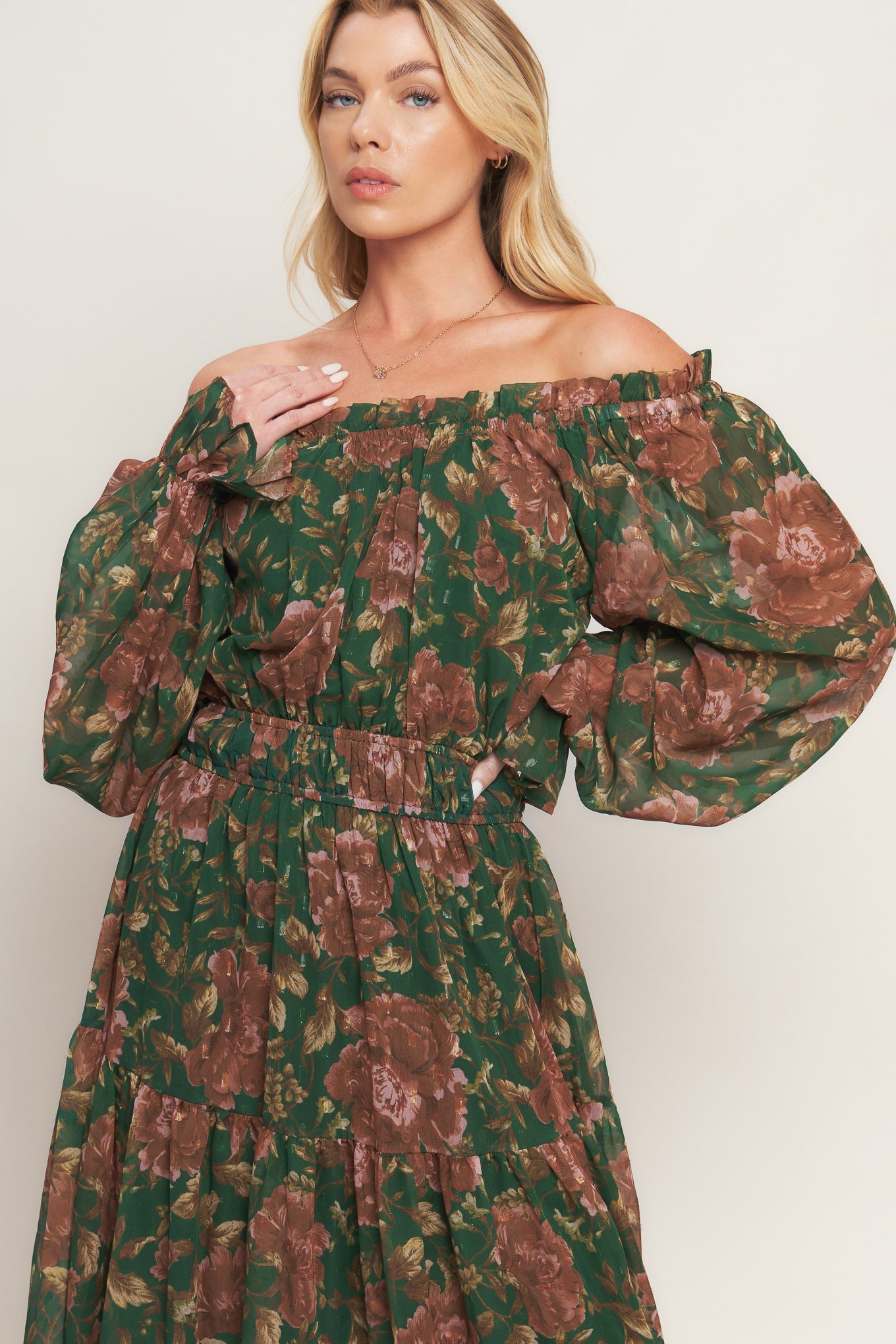 Terracotta Trail Woven Midi Dress
