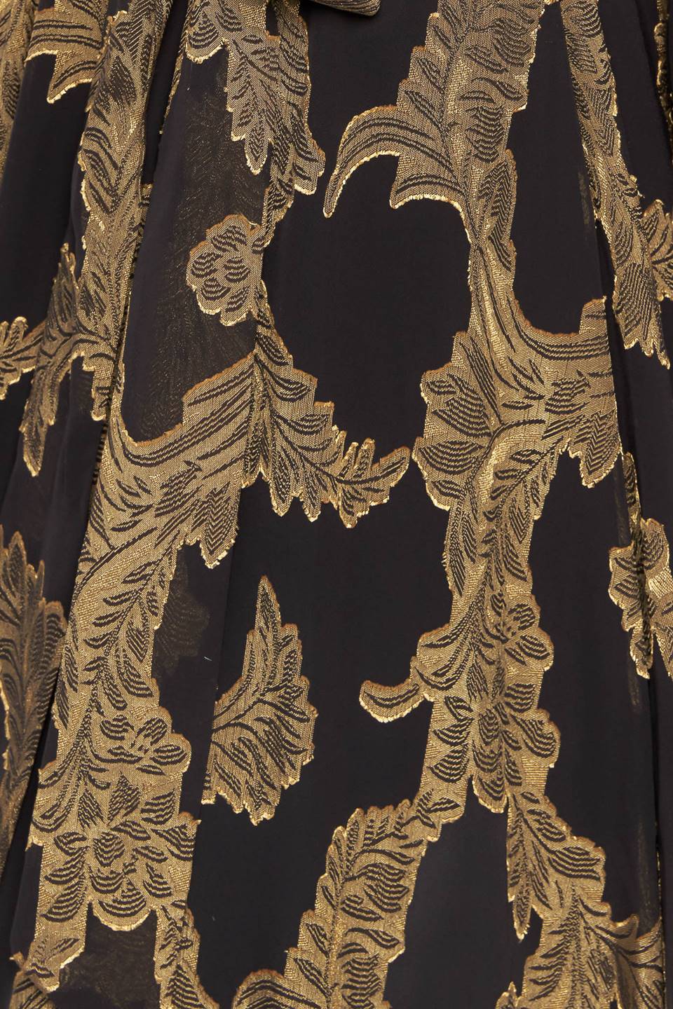 Midnight Moss Woven Jacquard Maxi Dress