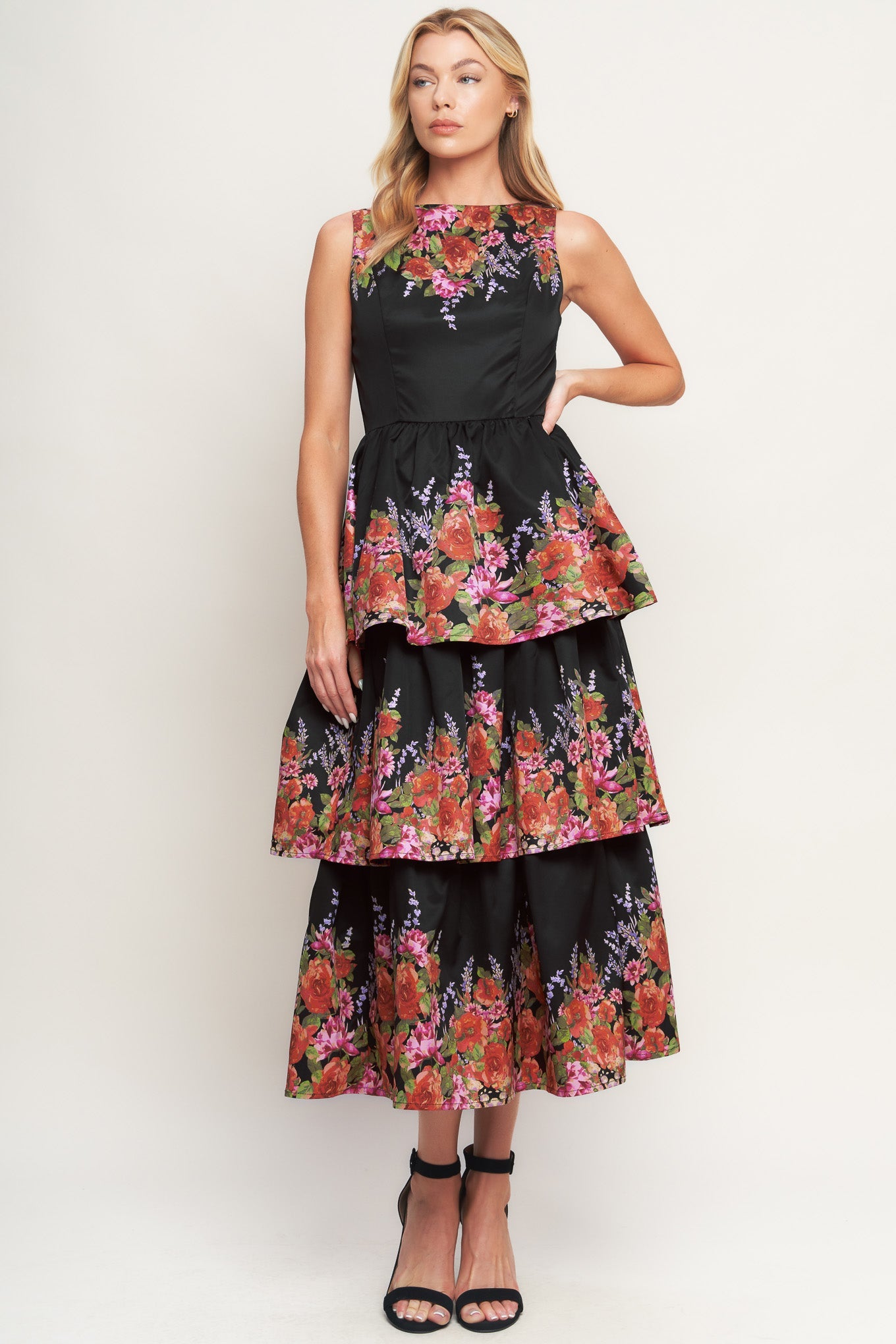 The Botanical Ballgown Woven Midi Dress