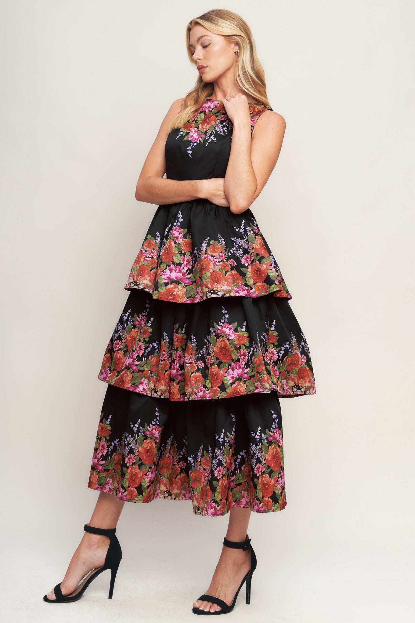 The Botanical Ballgown Woven Midi Dress