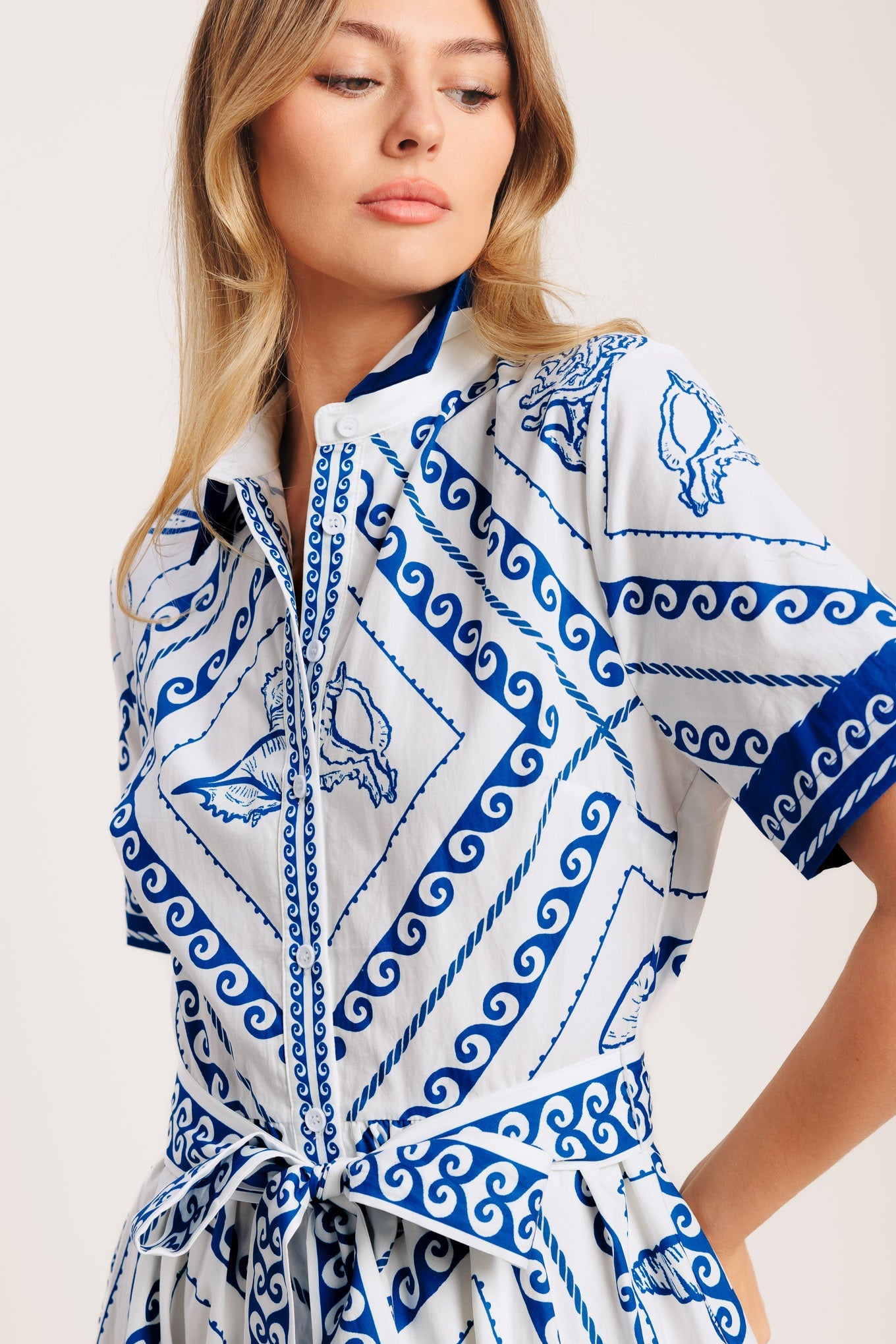 Island Polish Woven Mini Dress