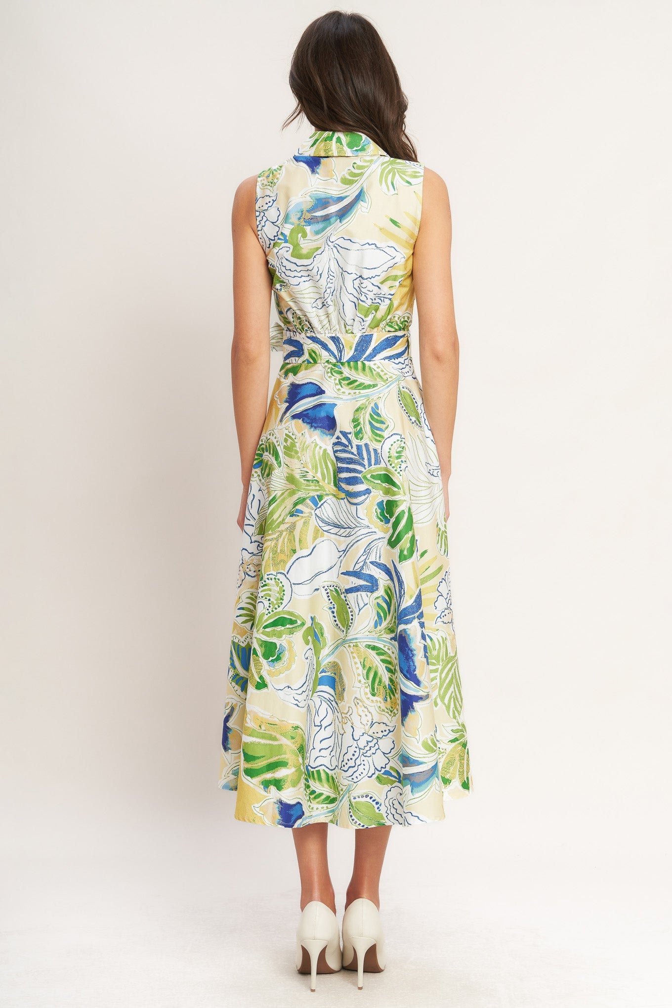 Lagoon Flow Woven Midi Dress