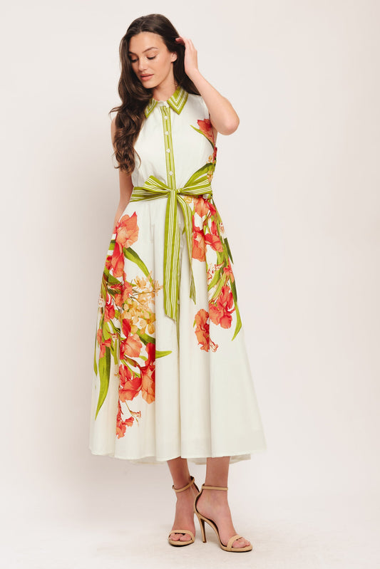 Spring Heirloom Woven Midi Dress