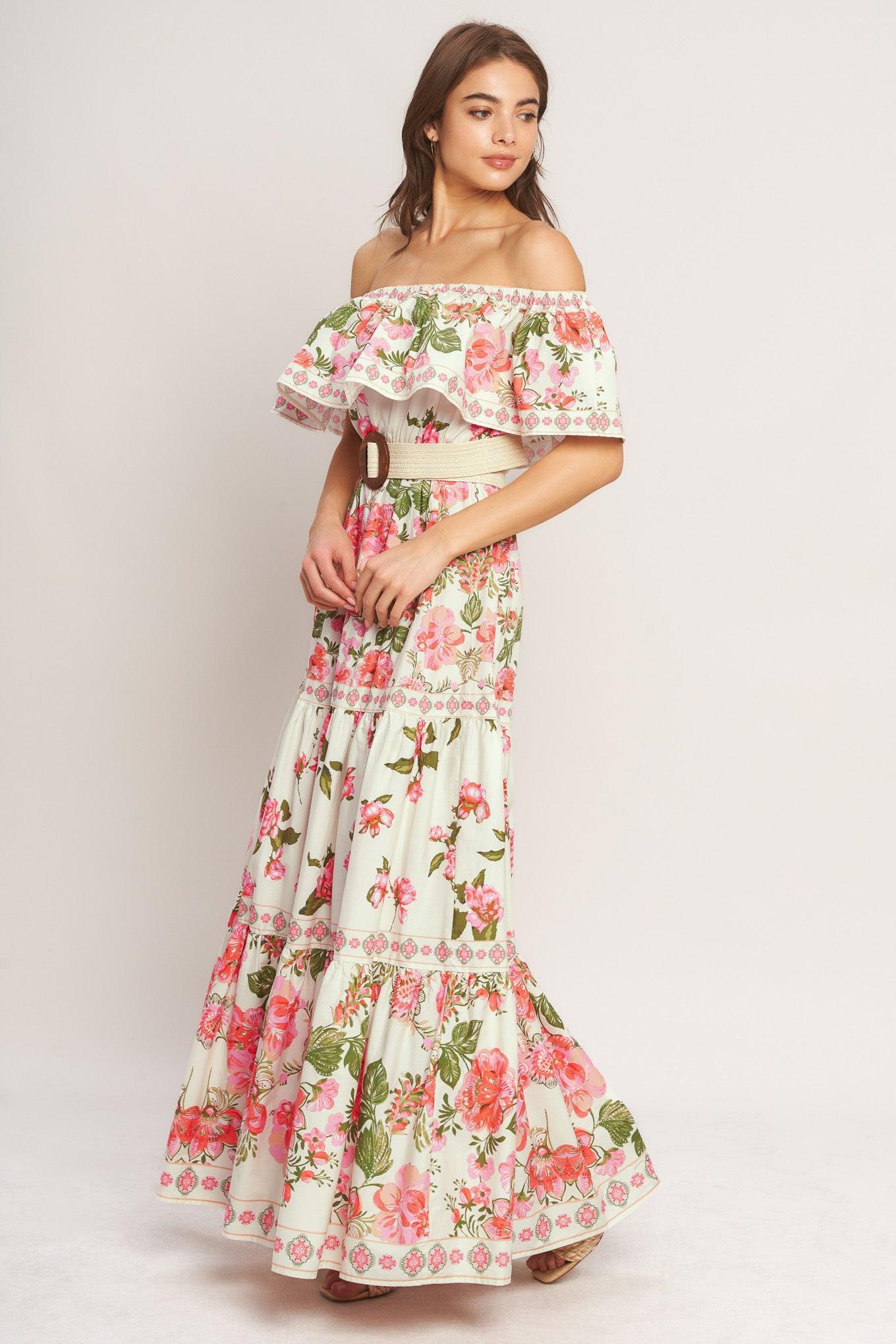 Sweet Escape Off Shoulder Maxi Dress