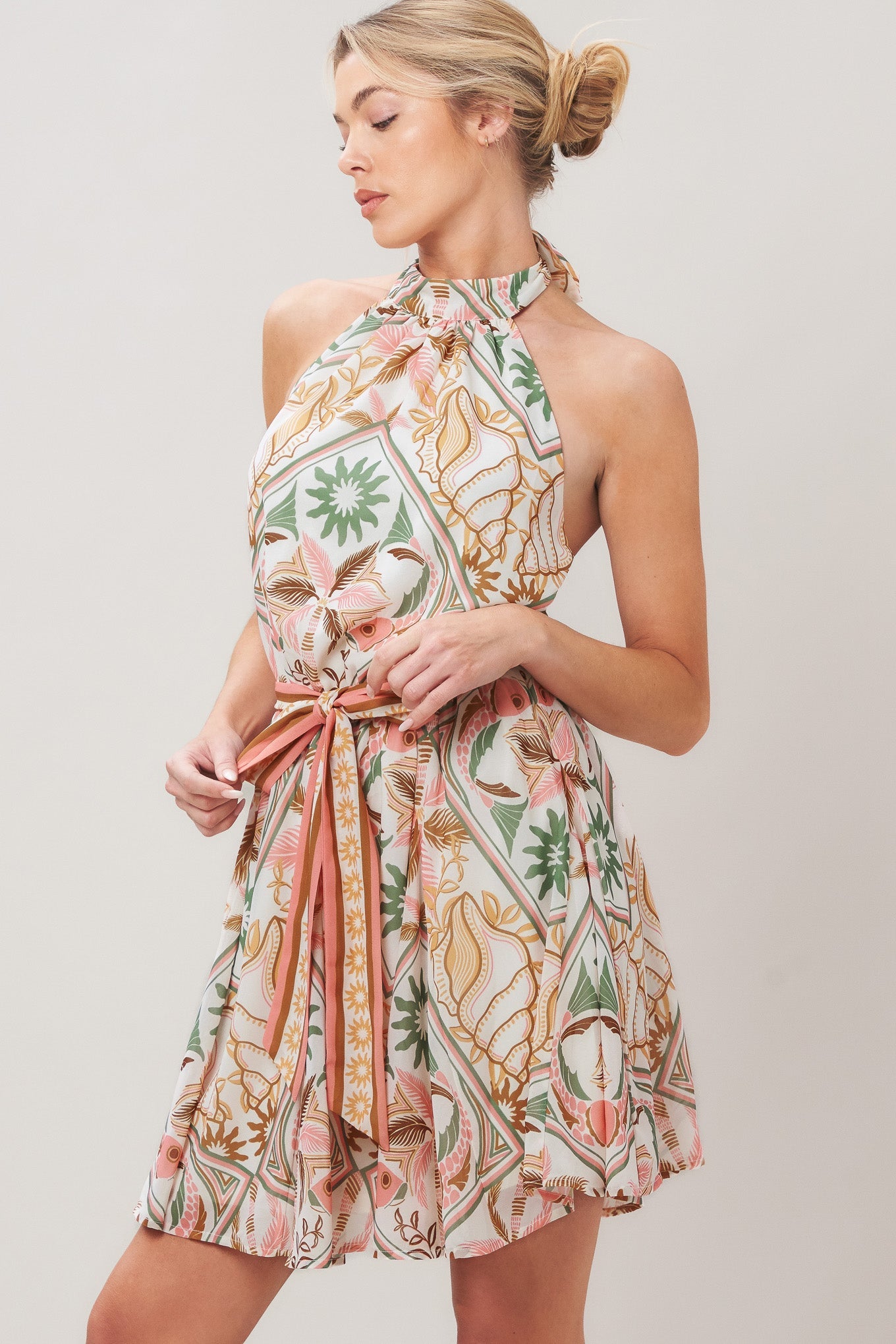 Soft Voyage Woven Mini Dress