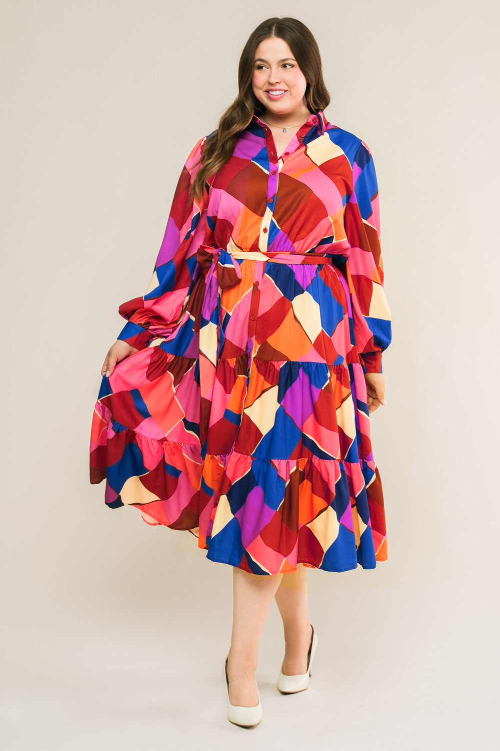 Wise Woman Woven Midi Dress
