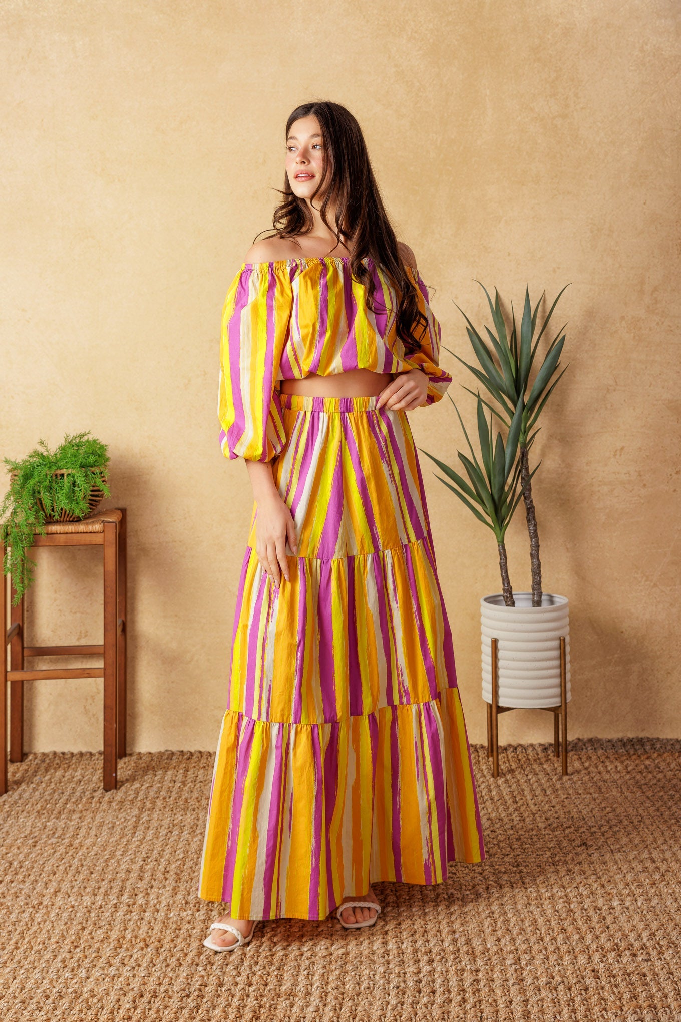 Light Up My Life Poplin Maxi Skirt