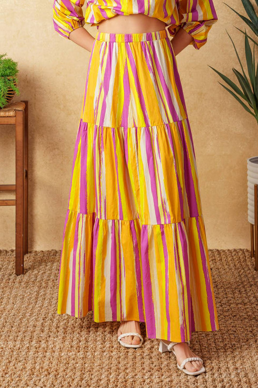 Light Up My Life Poplin Maxi Skirt