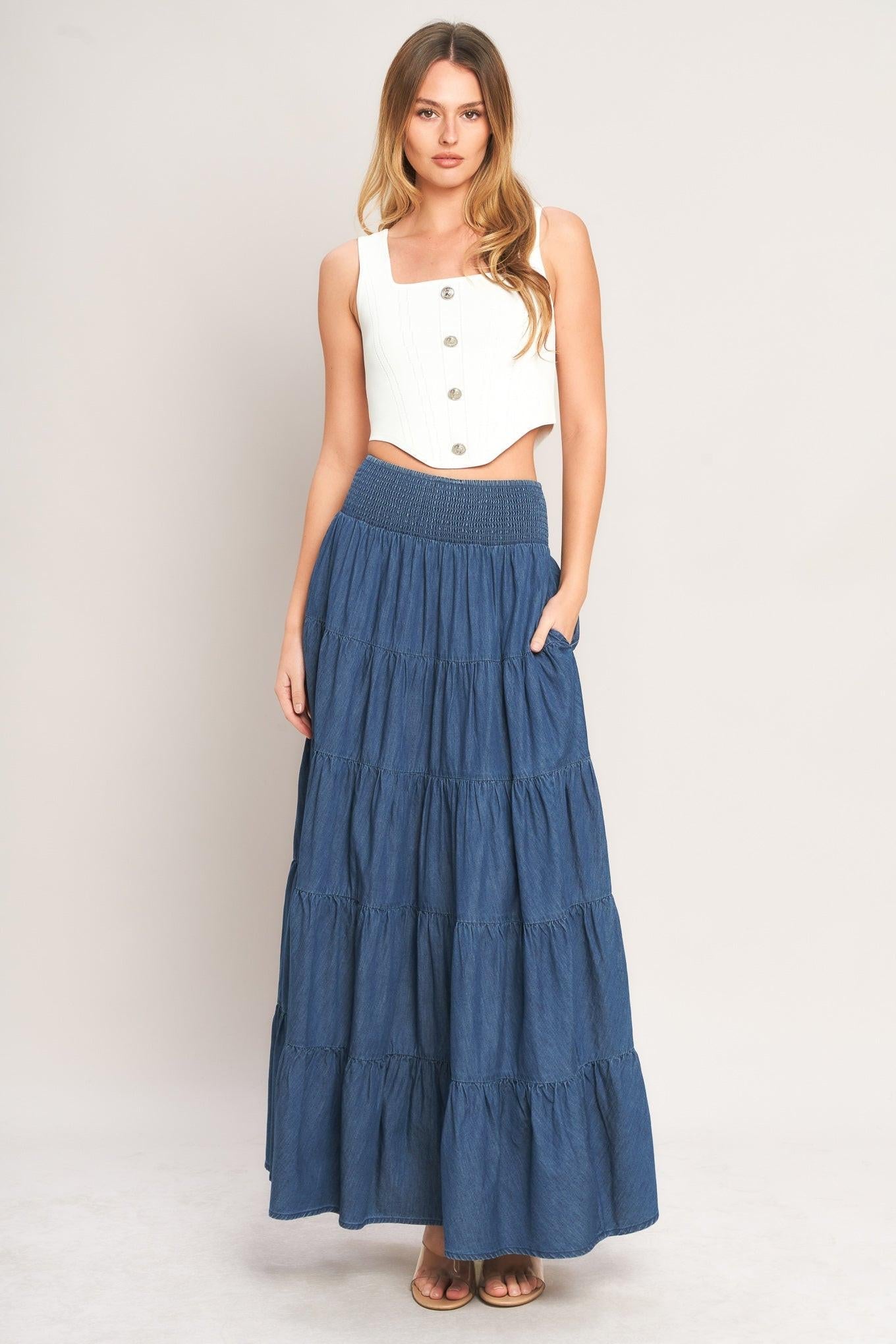 Summer Simplicity Lightweight Maxi Skirt