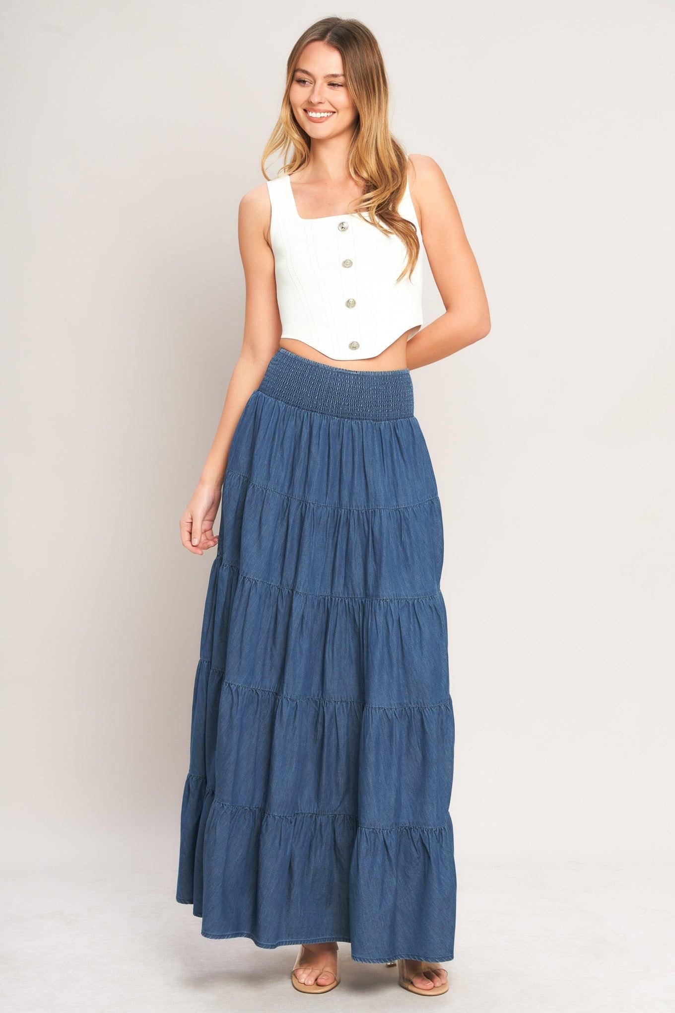 Summer Simplicity Lightweight Maxi Skirt