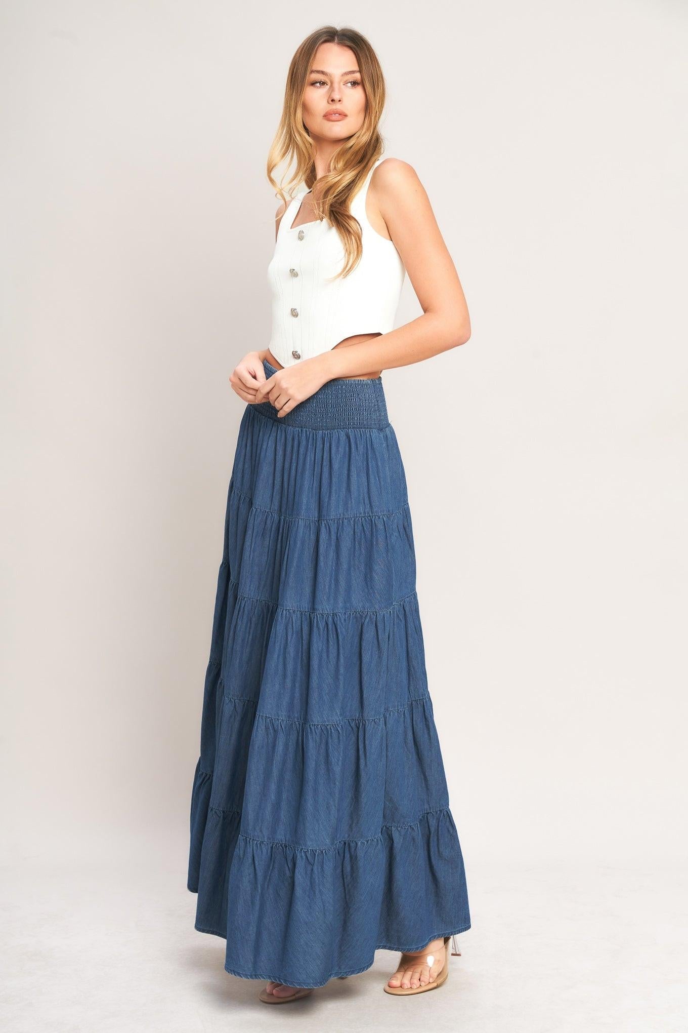 Summer Simplicity Lightweight Maxi Skirt