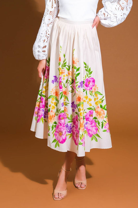 Sagamore Creek Land Woven Midi Skirt