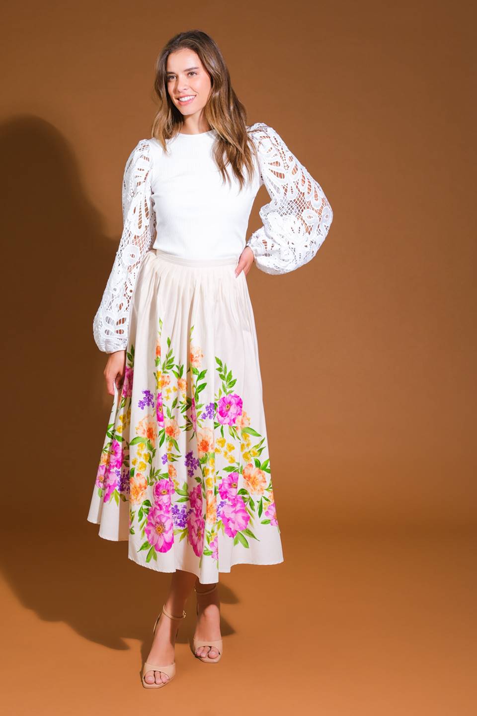 Sagamore Creek Land Woven Midi Skirt