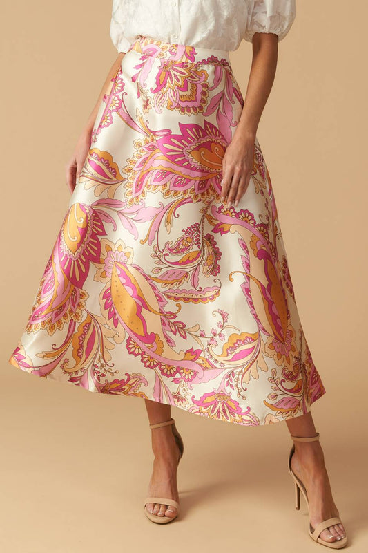 In the Stillness Woven Midi Skirt