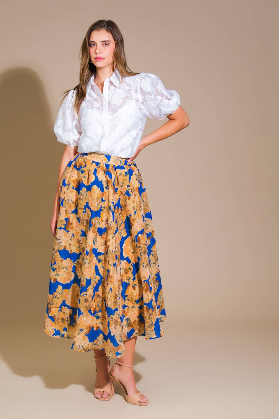 Sweetest Harmonies Woven Full Skirt