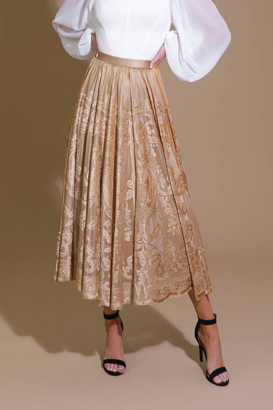 Ease My Mind Velvet Midi Skirt