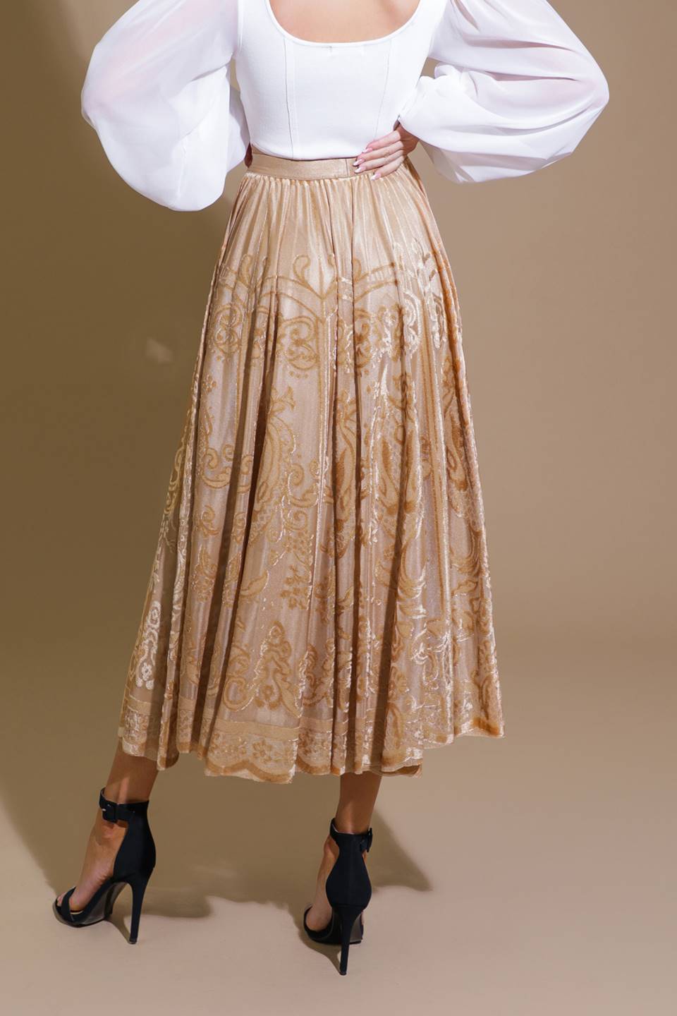 Ease My Mind Velvet Midi Skirt