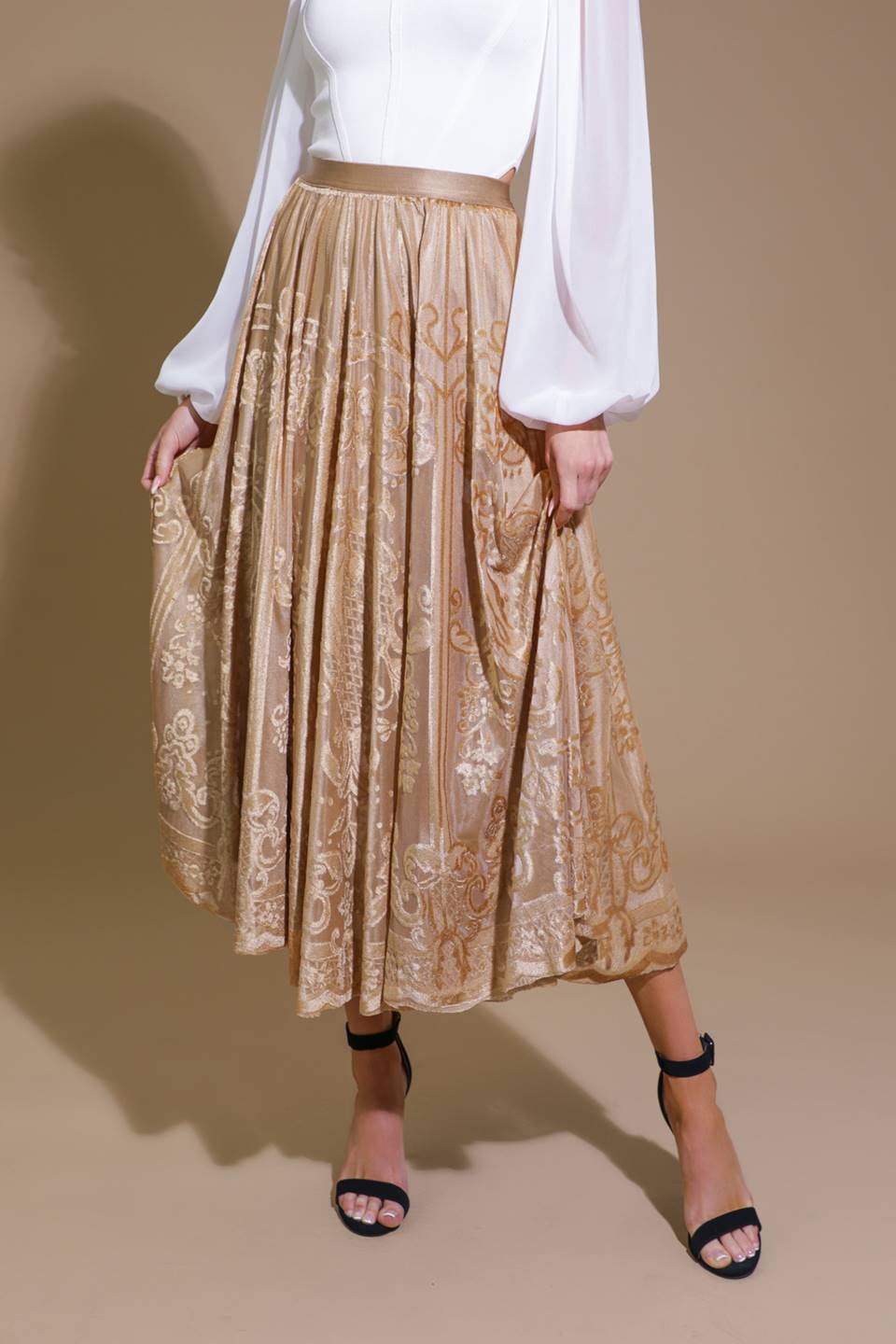 Ease My Mind Velvet Midi Skirt