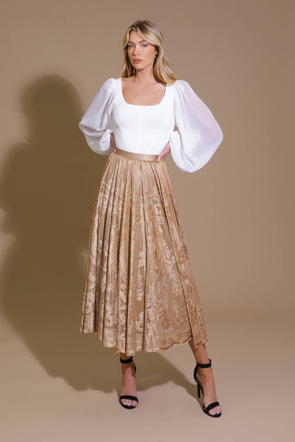 Ease My Mind Velvet Midi Skirt