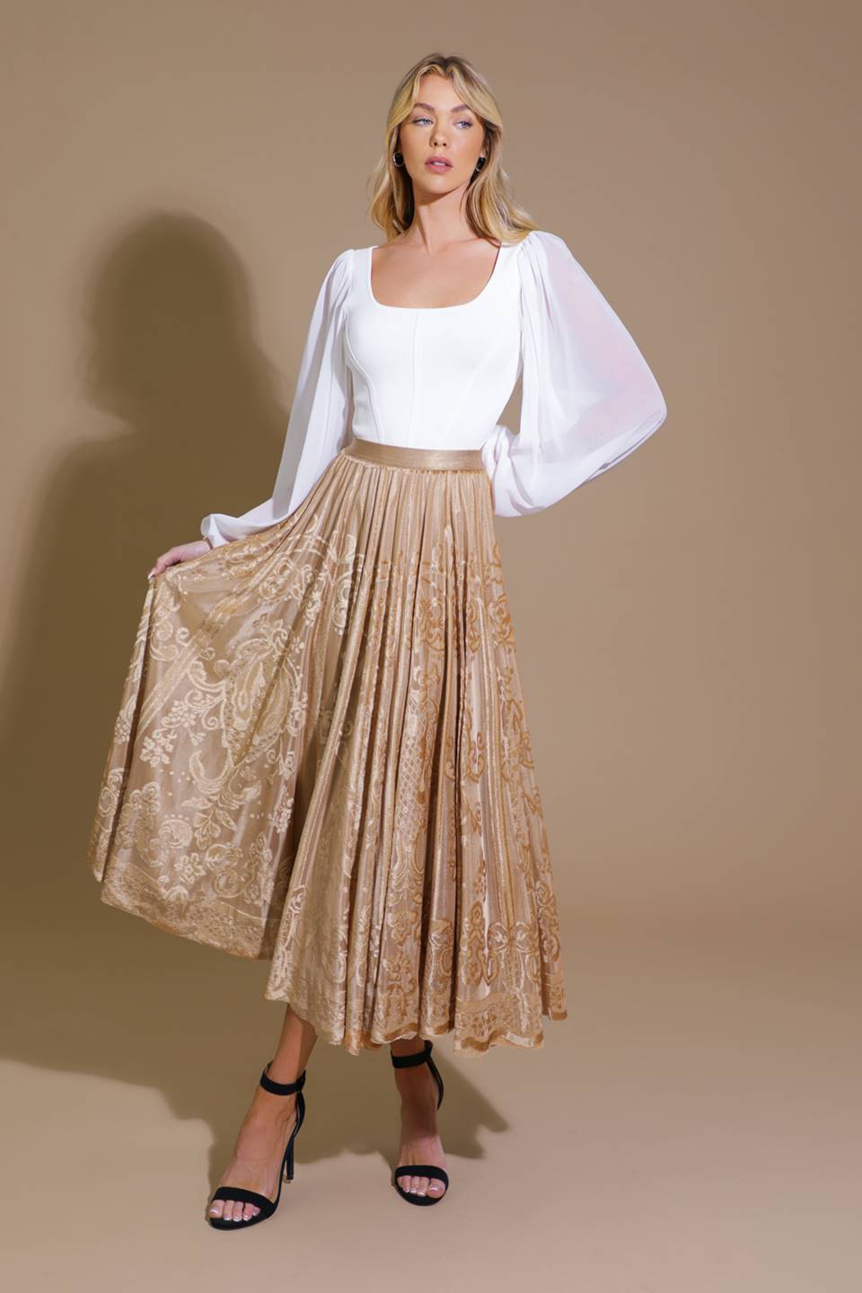 Ease My Mind Velvet Midi Skirt