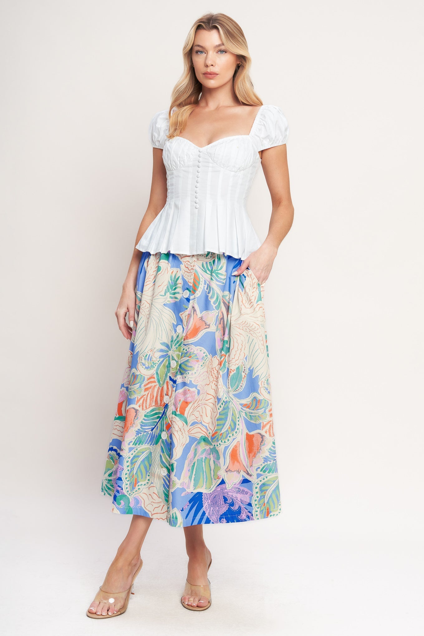 Made for Daydreams Woven Full Skirt